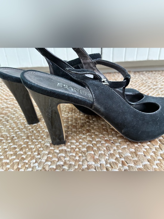 Franco Sarto Shoes - Franco Sarto Black Suede Slingback Pumps